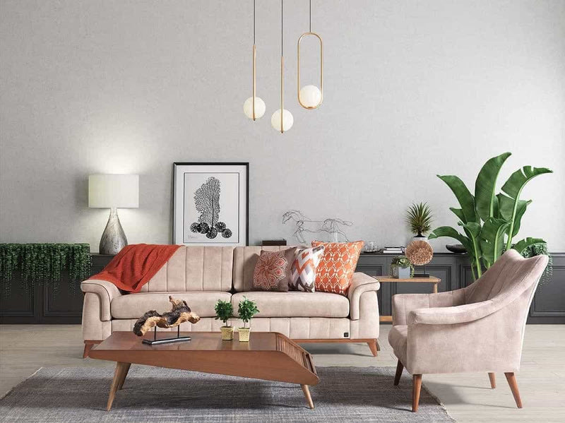 LuxeLife kanepe Soft Yataklı Üçlü Koltuk